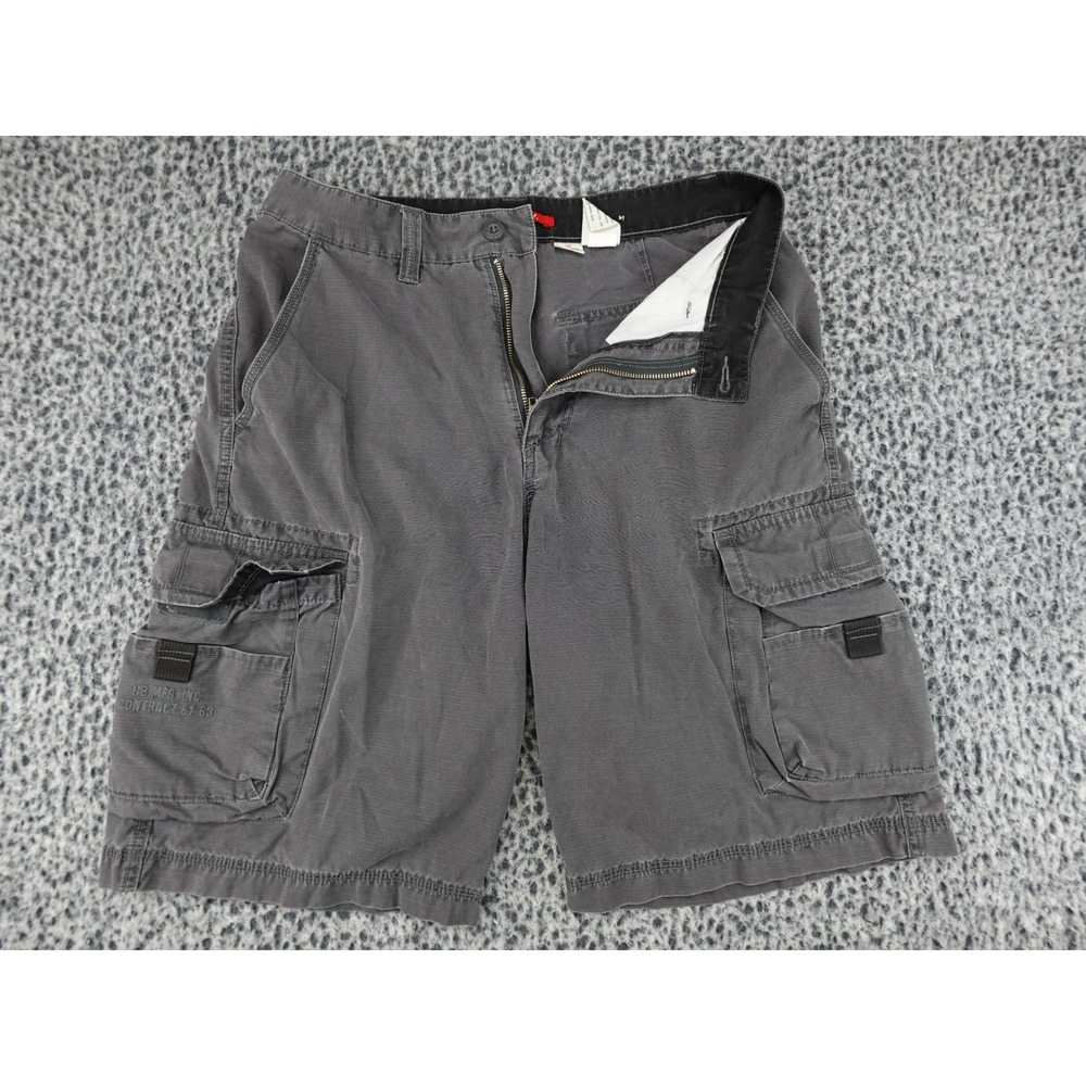 Unionbay Cargo Shorts Mens 32 Gray Ripstop Multi-Pocket Utility Rugged
